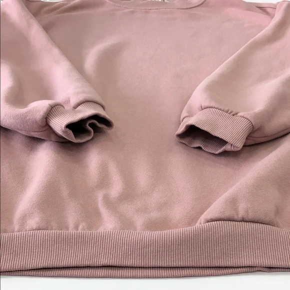 H&M Dusty Pink Sweatshirt | Size Medium | Drop Shoulder Casual Pullover - Picture 9 of 10